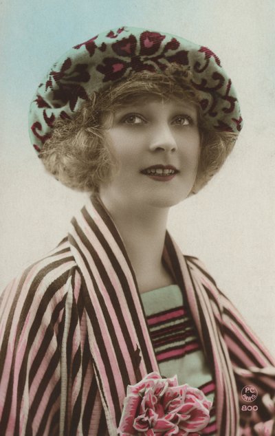 Woman in a striped jacket by French Photographer